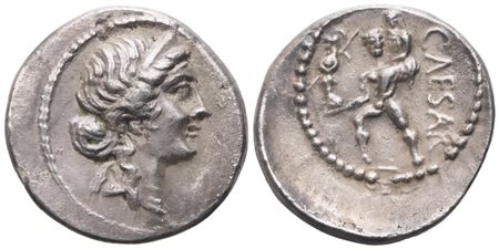 Julius Caesar, Denarius, late 48-47 BC; AR (2,73 g; 19,3 mm)