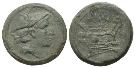 Anonymous, Semuncia, 217-215 BC; Æ (4,15 g; 17,8 mm; 7 h)