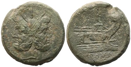 Anonymous, As, after 211 BC; Æ (36,29 g; 32,7 mm; 12 h)