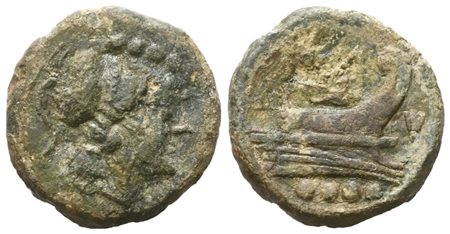 Anonymous, Triens, 211-210 BC; Æ (8,75 g; 22,7 mm; 6 h)