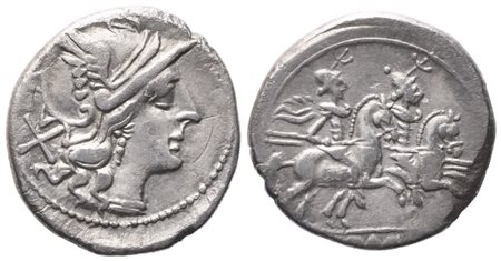 Anonymous, Denarius, 205 BC (?); AR (3,70 g; 18,8 mm; 3 h)