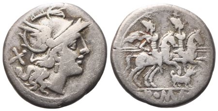 Anonymous, Denarius, 204 BC; AR (3,59 g; 17,7 mm; 12 h)