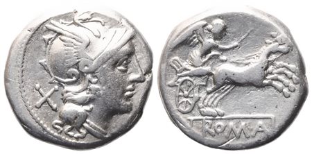 Anonymous, Denarius, 157-156 BC; AR (3,98 g; 17,1 mm; 6 h)