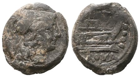 Pinarius Natta, Triens, 155 BC; Æ (7,64 g; 21 mm; 11 h)