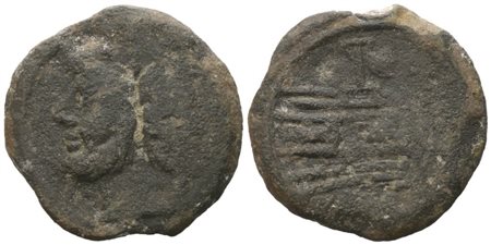 Anonymous, As, c. 155-149 BC; Æ (17,70 g; 29 mm; 6 h)