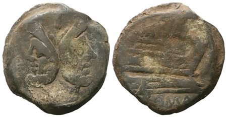 M. Atilius Saranus, As, 148 BC; Æ (17,69 g; 31,4 mm; h 3)