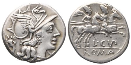 L. Cupiennius, Denarius, 147 BC; AR (3,60 g; 18,8 mm)
