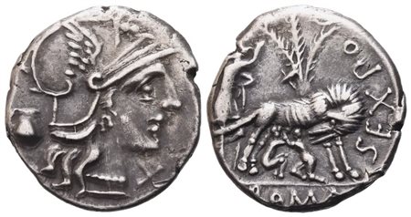 Sex. Pompeius Fostlus, Denarius, 137 BC; AR (3,86 g; 19,5 mm; 11 h)