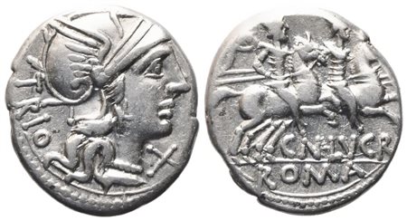 Cn. Lucretius Trio, Denarius, 136 BC; AR (3,80 g; 18,5 mm; 7 h)