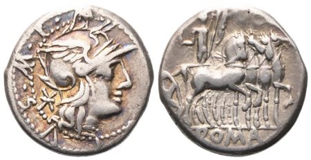 M. Acilius, Denarius, 130 BC; AR (4 g; 17,8 mm; 6 h)
