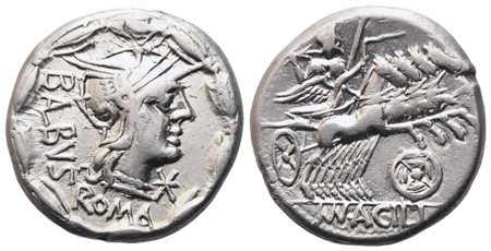 Mn. Acilius Balbus, Denarius, 125 BC; AR (3,94 g; 18 mm; 9 h)