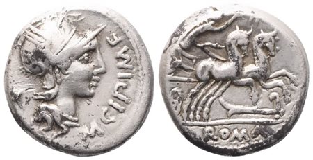 M. Cipius, Denarius, 115-114 BC; AR (3,85 g; 16 mm; 9 h)