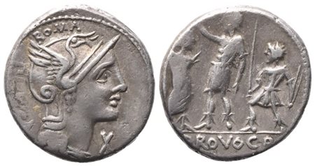 P. Porcius Laeca, Denarius, 110-109 BC; AR (3,96 g; 17,5 mm; 6 h)