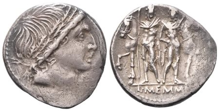 L. Memmius, Denarius, 109-108 BC; AR (3,88 g; 19,7 mm; 4 h)