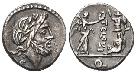 T. Cloulius (or Cloelius), Quinarius, 98 BC; AR (1,84 g; 14,8 mm; 6 h)