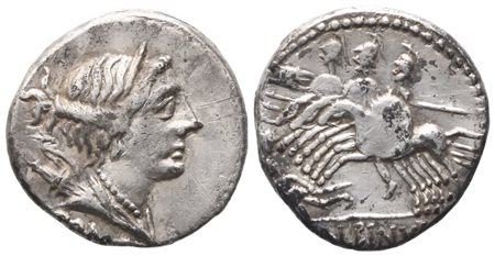 A. Albinus, Denarius, 96 BC; AR (3,98 g; 18,2 mm; 9 h)