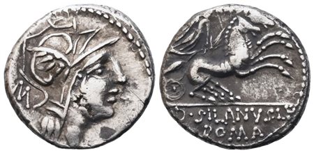 D. Silanus, Denarius, 91 BC; AR (3,83 g; 16,8 mm; 7 h)