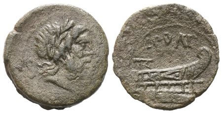 Anonymous, Semis, c. 91 BC; Æ (7,12 g; 21 mm; 9 h)