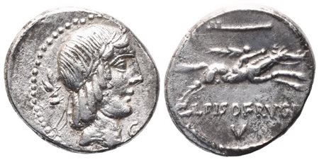 L. Calpurnius Piso Frugi, Denarius, 90 BC; AR (3,98 g; 18 mm)
