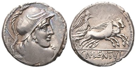 Cn. Cornelius Lentulus Clodianus, Denarius, 88 BC; AR (3,77 g; 18 mm; 6 h)