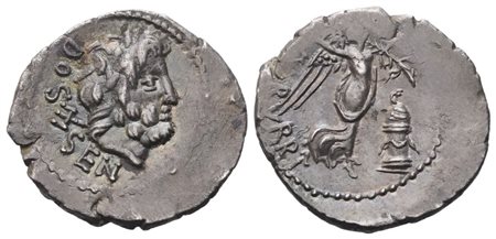 L. Rubrius Dossenus, Quinarius, 87 BC; AR (2,05 g; 17,5 mm; 5 h)