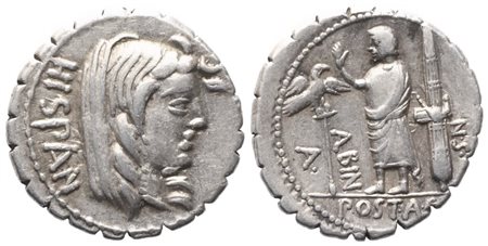 A. Postumius Albinus, Denarius serratus, 81 BC; AR (3,88 g; 19,3 mm; 1 h)