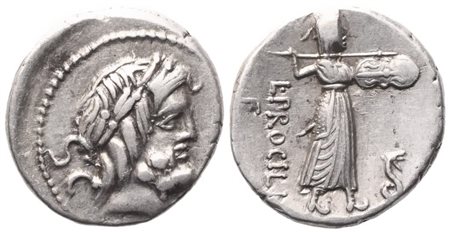 L. Procilius, Denarius, 80 BC; AR (4,15 g; 18 mm; 3 h)