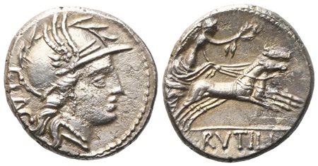 L. Rutilius Flaccus, Denarius, 77 BC; AR (4,03 g; 17,5 mm; 6 h)