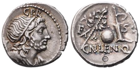 Cn. Lentulus, Denarius, 76-75 BC; AR (3,89 g; 19,5 mm; 7 h)