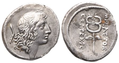 M. Plaetorius Cestianus, Denarius, 69 BC; AR (3,70 g; 18,2 mm; 5 h)