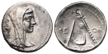 P. Sulpicius Galba, Denarius, 69 BC; AR (3,76 g; 16,3 mm; 4 h)
