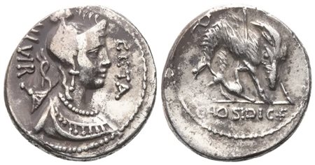 C. Hosidius Geta, Denarius, 68 BC; AR (3,95 g; 18,2 mm; 4 h)