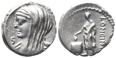 L. Cassius Longinus, Denarius, 63 BC; AR (3,81 g; 18 mm; 8 h)