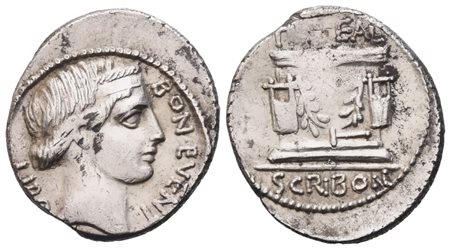 L. Scribonius Libo, Denarius, 62 BC; AR (3,82 g; 20,4 mm; 6 h)