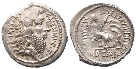 C. Memmius, Denarius, 56 BC; AR (3,52 g; 18,9 mm; 4 h)