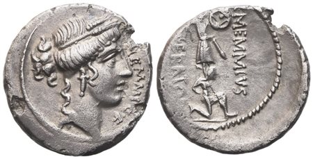 C. Memmius, Denarius, 56 BC; AR (3,70 g; 18,5 mm; 9 h)