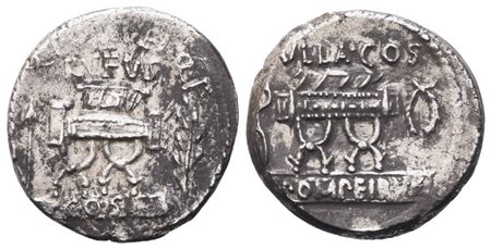 Q. Pompeius Rufus, Denarius, 54 BC; AR (3,68 g; 16,3 mm; 8 h)