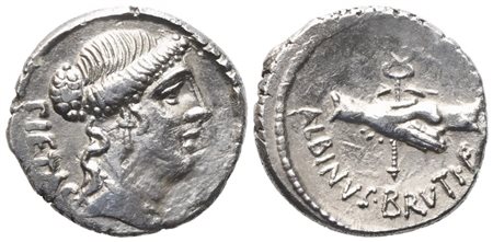 Decimus Iunius Brutus Albinus, Denarius, 48 BC; AR (3,77 g; 18,7 mm; 5 h)