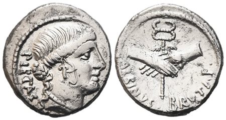 Decimus Iunius Brutus Albinus, Denarius, 48 BC; AR (3,64 g; 18,2 mm; 12 h) 