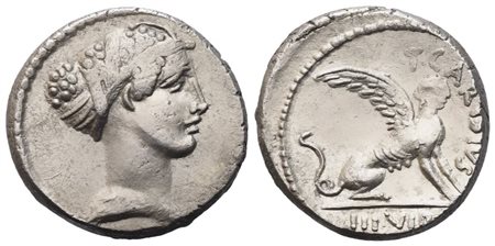 T. Carisius, Denarius, 46 BC; AR (3,84 g; 17 mm; 11 h)