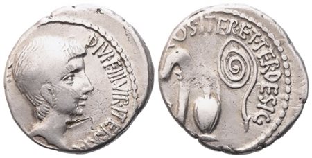 Octavian, Denarius, 37 BC; AR (3,70 g; 18,2 mm; 6 h)