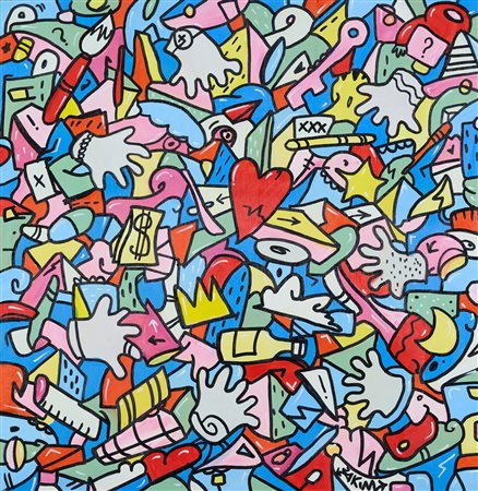 Skim (Firenze, 1985) A you ready? Acrilico e tecnica mista su tela cm....