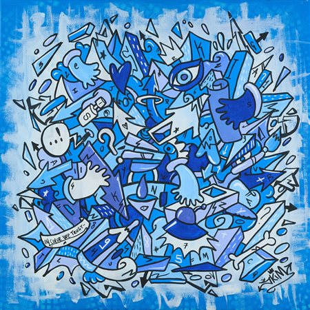 Skim (Firenze, 1985) Blu is my love? Acrilico e tecnica mista su tela cm....