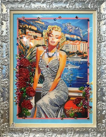 Boris Donde (Zurigo, 1968) Marilyn Tecnica mista su tela con applicazione di...
