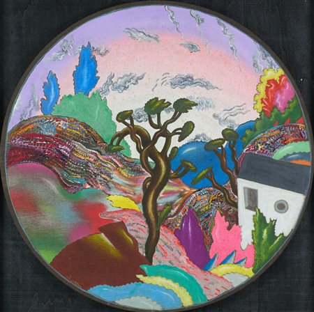 Luca Alinari (Firenze, 1943 - Firenze, 2019) Paesaggio Olio su tela applicata...