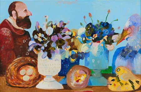 Antonio Possenti (Lucca, 1933 - Lucca, 2016) Senza titolo Olio su cartone...