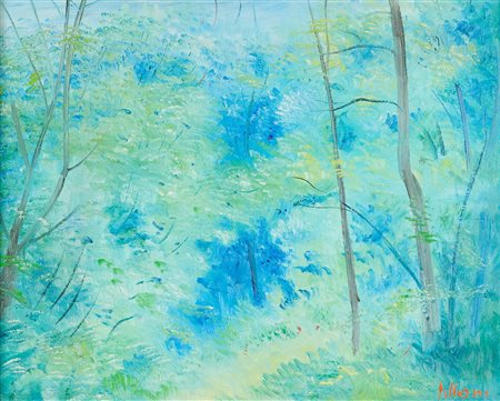 Umberto Lilloni (Milano, 1898 - Milano, 1990) Sottobosco, 1966 Olio su tela...