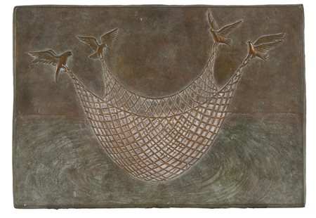Antonio Trotta (Paestum, 1937) Senza titolo Bassorilievo in bronzo cm....
