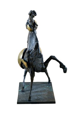 Nag Arnoldi (Locarno, 1928 - Lugano, 2017) Cavallo Scultura in bronzo cm....