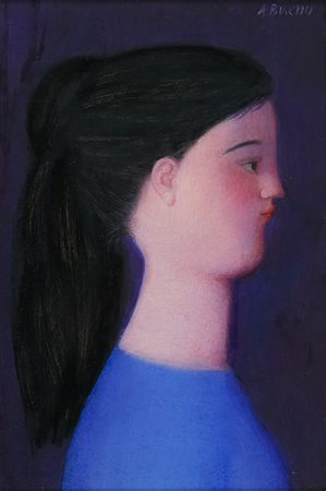 Antonio Bueno (Berlino, 1918 - Firenze, 1984) Profilo bruno, 1983 Olio su...